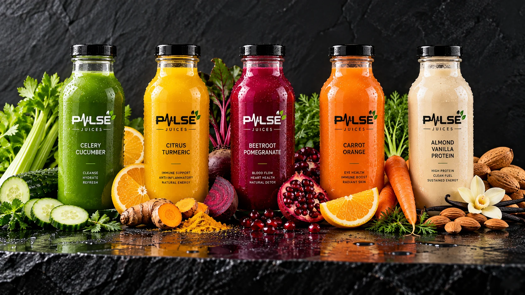 the ingredients at Pulse Juices